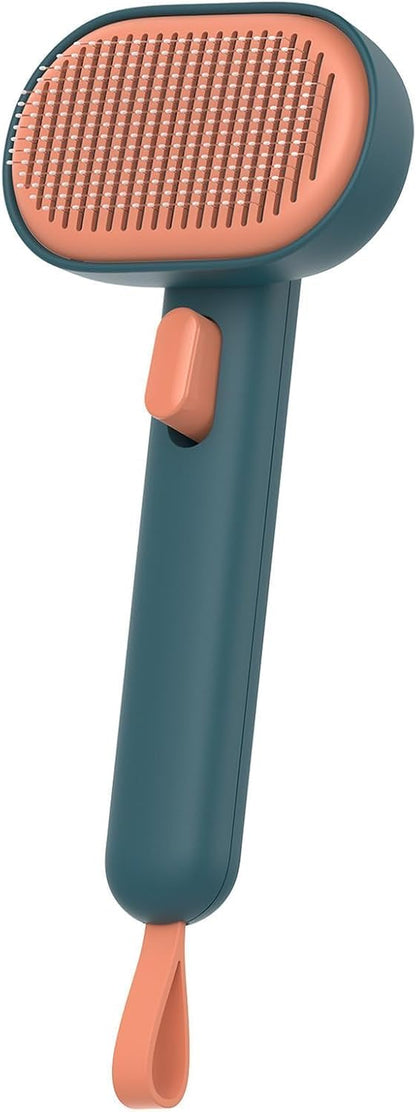 Self-Cleaning Slicker Brush for Dogs and Cats - Gentle Grooming Tool for Effective Shedding and Deshedding of Long and Short Haired Pets