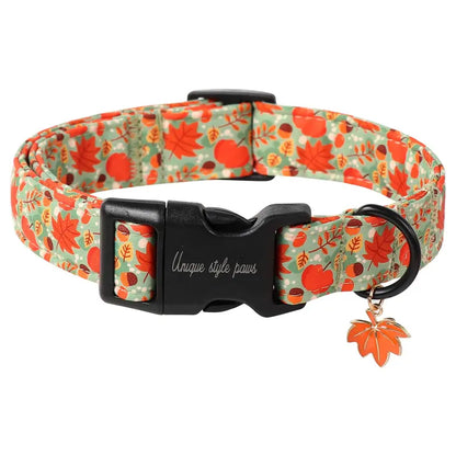 Unique Style Paws Adjustable Dog Collars - Metal Buckle Stays Secure, Double-Stitched, Anti-Slipping Antiskid Buckle, Durable Cute Pet Accessory for Small Medium Large Dogs, Back to School Tiktok Shop Soho Chic