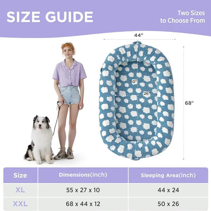 Lesure Jacquard Donut Dog Bed - Original Design Pattern, Puppy Bed, Polyurethane Foam, M (30X30X8), All Seasons, Washable Cover, Anti-Slip Bottom, Cute Home Decor, Perfect Gift for Pets for Any Occasion