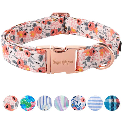 Unique Style Paws Adjustable Dog Collars - Metal Buckle Stays Secure, Double-Stitched, Anti-Slipping Antiskid Buckle, Durable Cute Pet Accessory for Small Medium Large Dogs, Back to School Tiktok Shop Soho Chic