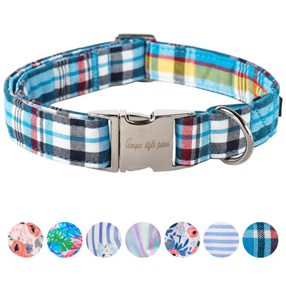 Unique Style Paws Adjustable Dog Collars - Metal Buckle Stays Secure, Double-Stitched, Anti-Slipping Antiskid Buckle, Durable Cute Pet Accessory for Small Medium Large Dogs, Back to School Tiktok Shop Soho Chic