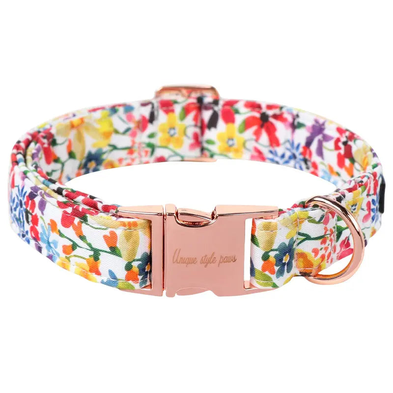 Unique Style Paws Adjustable Dog Collars - Metal Buckle Stays Secure, Double-Stitched, Anti-Slipping Antiskid Buckle, Durable Cute Pet Accessory for Small Medium Large Dogs, Back to School Tiktok Shop Soho Chic