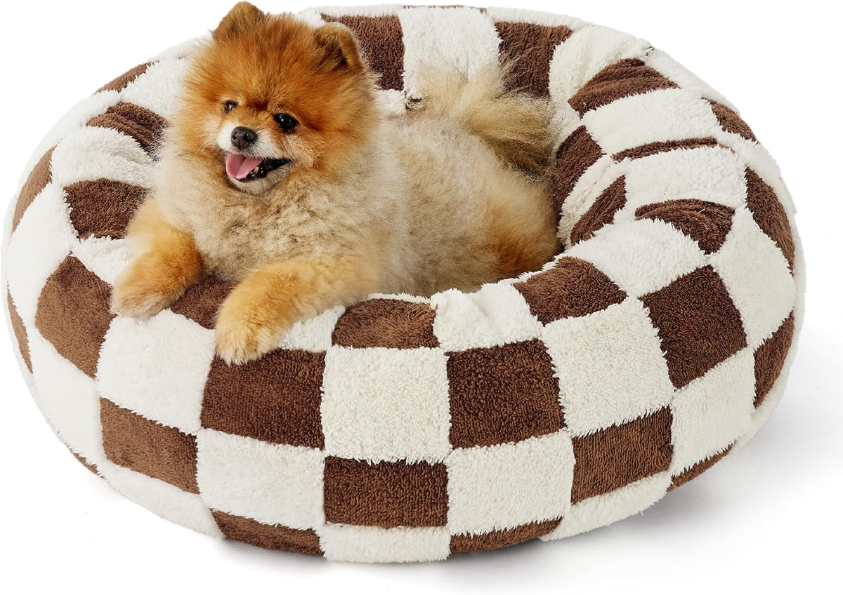 Jacquard Medium Dog Bed in Blue - 30" x 30" x 8