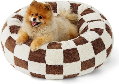Jacquard Medium Dog Bed in Blue - 30" x 30" x 8