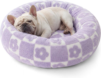 Jacquard Medium Dog Bed in Blue - 30" x 30" x 8