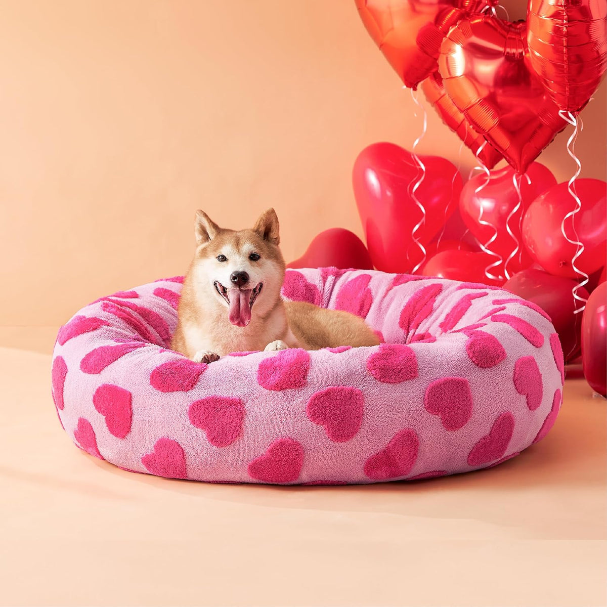 Jacquard Medium Dog Bed in Blue - 30" x 30" x 8