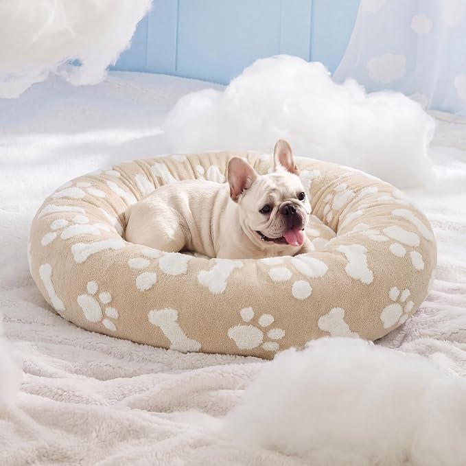 Jacquard Medium Dog Bed in Blue - 30" x 30" x 8