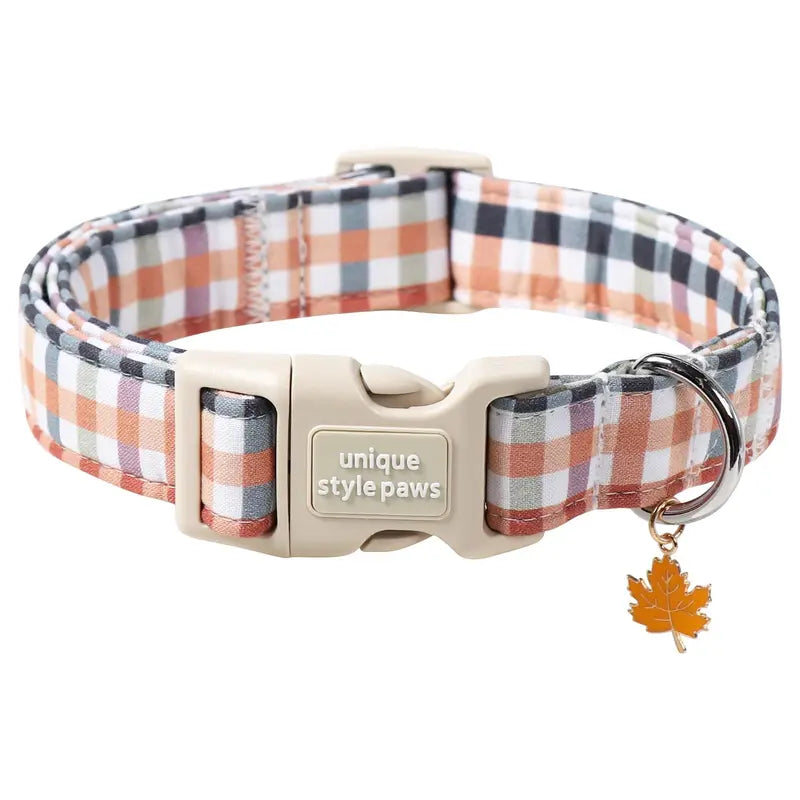 Unique Style Paws Adjustable Dog Collars - Metal Buckle Stays Secure, Double-Stitched, Anti-Slipping Antiskid Buckle, Durable Cute Pet Accessory for Small Medium Large Dogs, Back to School Tiktok Shop Soho Chic