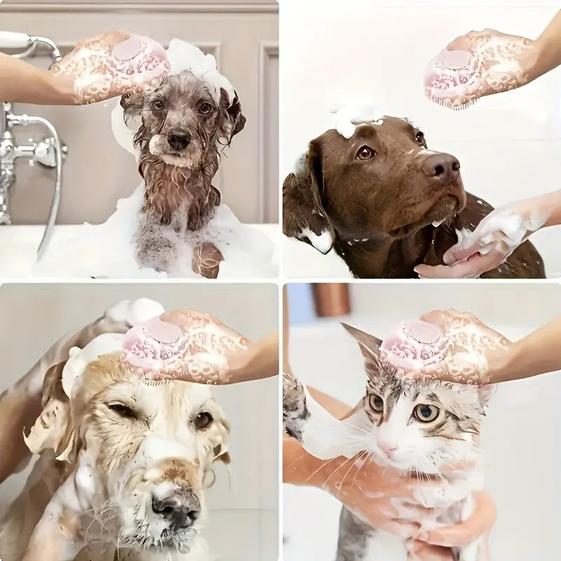 Pet Hair Removal Comb - One-Click Cleaning Grooming Brush for Dogs and Cats, Deshedding Tool and Accessories