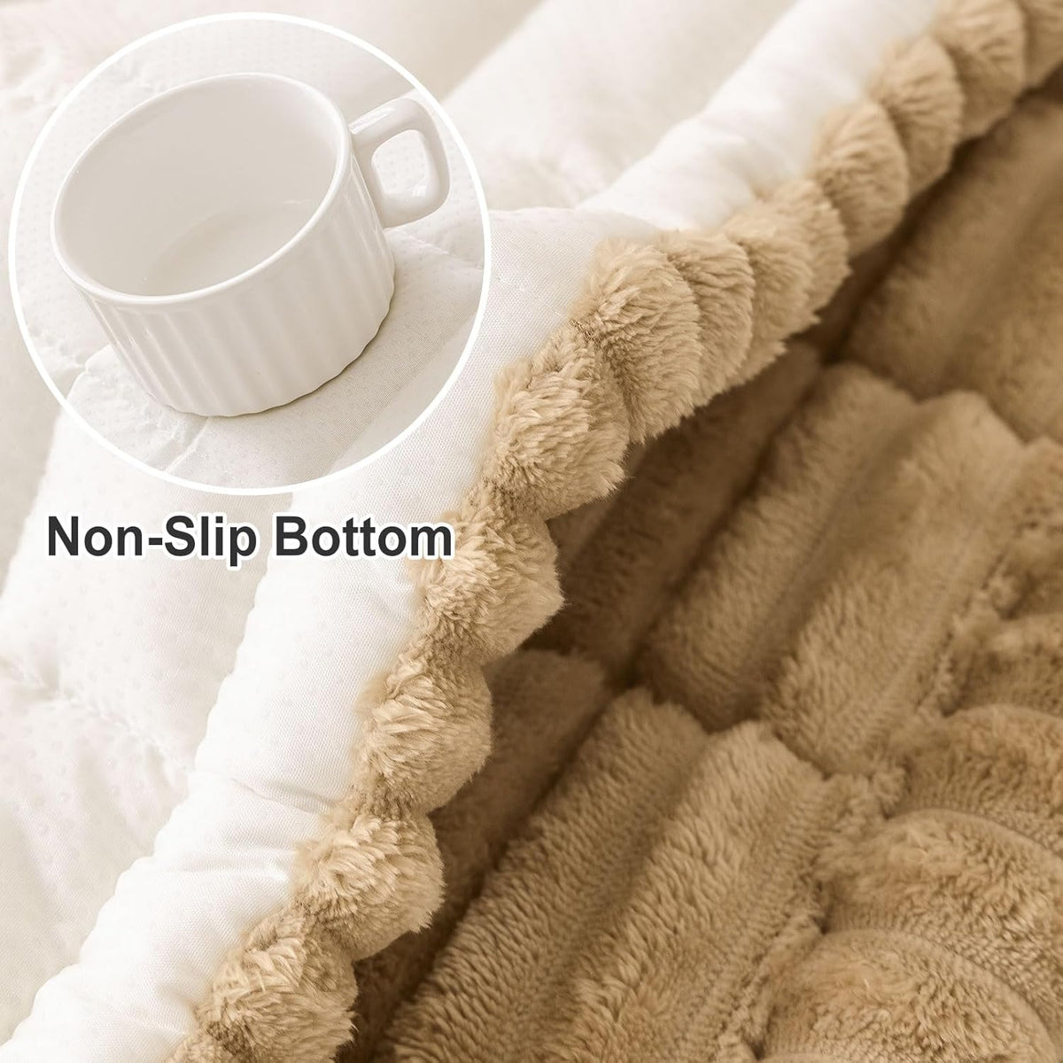 Premium Washable Non-Slip Plush Flannel Sofa Protector for Pets
