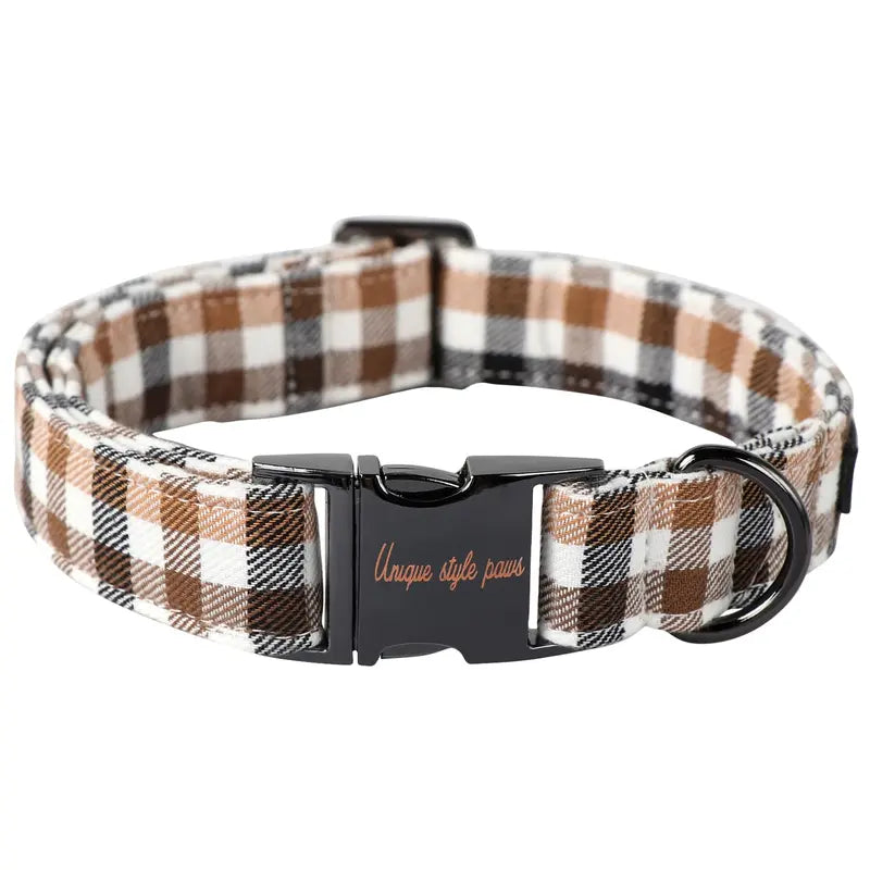 Unique Style Paws Adjustable Dog Collars - Metal Buckle Stays Secure, Double-Stitched, Anti-Slipping Antiskid Buckle, Durable Cute Pet Accessory for Small Medium Large Dogs, Back to School Tiktok Shop Soho Chic