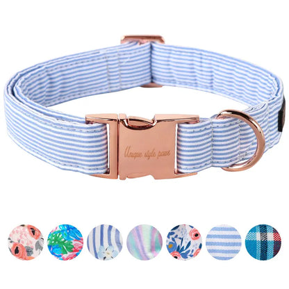 Unique Style Paws Adjustable Dog Collars - Metal Buckle Stays Secure, Double-Stitched, Anti-Slipping Antiskid Buckle, Durable Cute Pet Accessory for Small Medium Large Dogs, Back to School Tiktok Shop Soho Chic