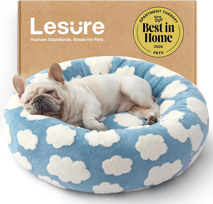 Jacquard Medium Dog Bed in Blue - 30" x 30" x 8